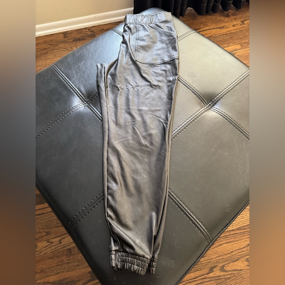 EUC Spanx faux leather jogger